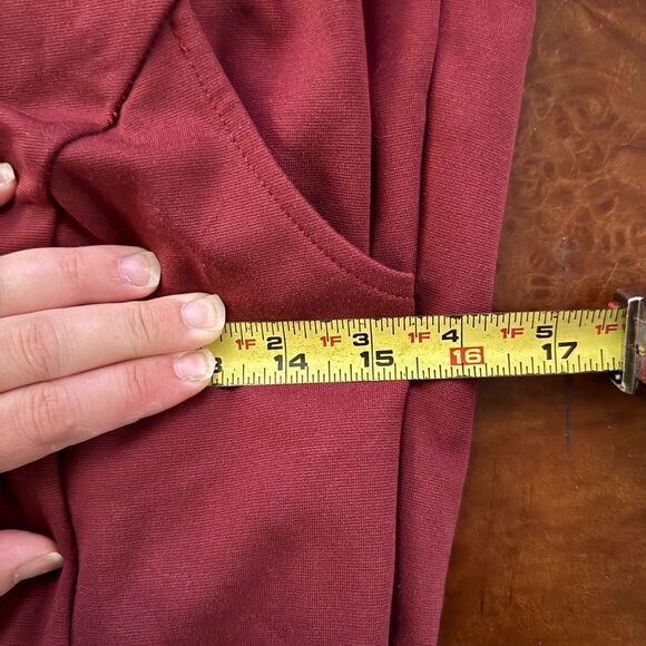 Free People Mock Neck Sleevless Skater Dress Burgandy Size L, Fits Like a XS - Picture 13 of 13